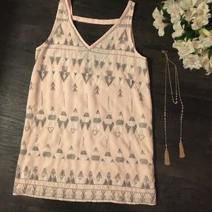 Free People | Beaded & Embroidered Blush Tunic |